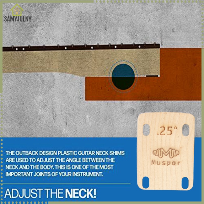 Set 3 Đệm Cổ Đàn Guitar Shim 0.25 0.5 1 Độ Chuyên Dụng