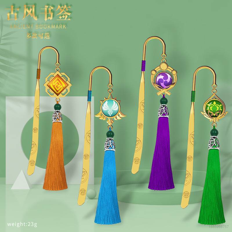 Ellen Genshin Va Chạm Đánh Dấu Trang Sách Bằng Kim Loại Màu Dạ Quang Dễ Thương Làm Quà Tặng Cho Trẻ Em