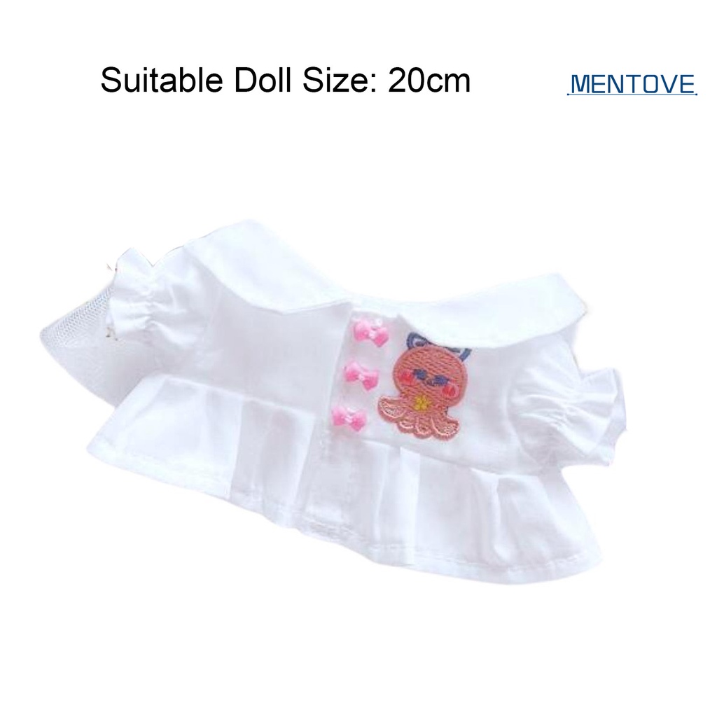 Áo Thun Cotton Cổ Búp Bê Họa Tiết Hoạt Hình Dễ Thương 20cm