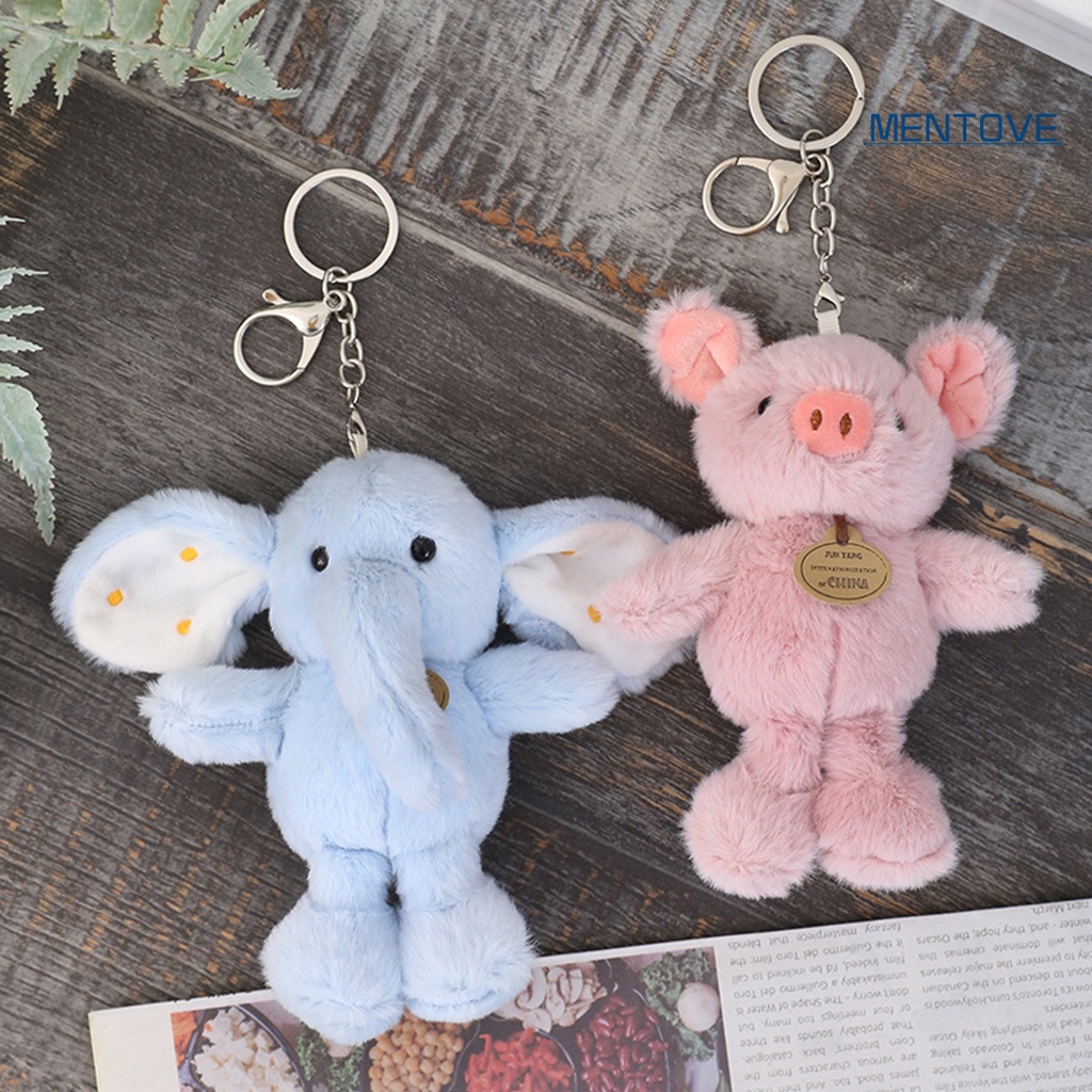 [MT] Móc Chìa Khóa Hình Búp Bê Động Vật Hoạt Hình Tai To Nhồi Bông Mềm Mại Thoải Mái Trang Trí Túi Xách / Điện Thoại