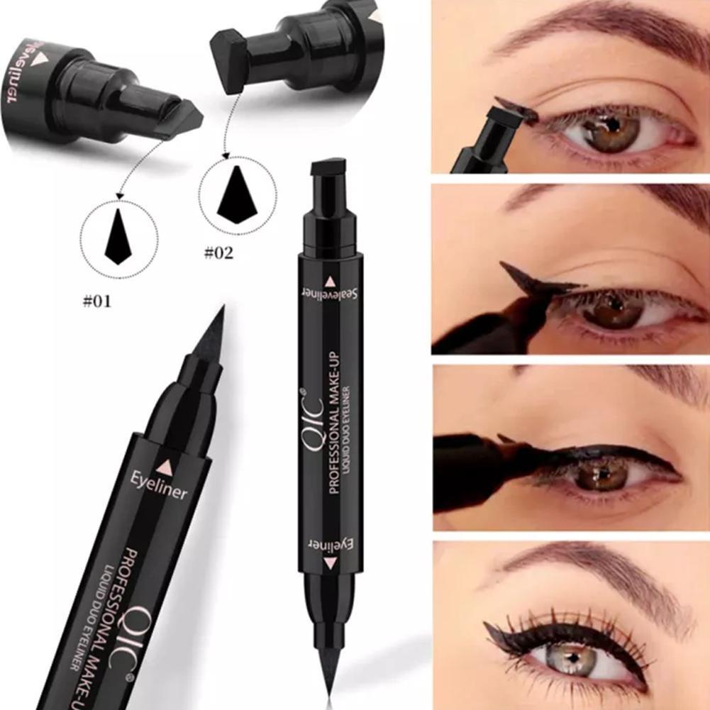 Bút Kẻ Mắt Dạng Lỏng 2 Trong 1 Không Nhòe Chống Thấm Nước Q7V0