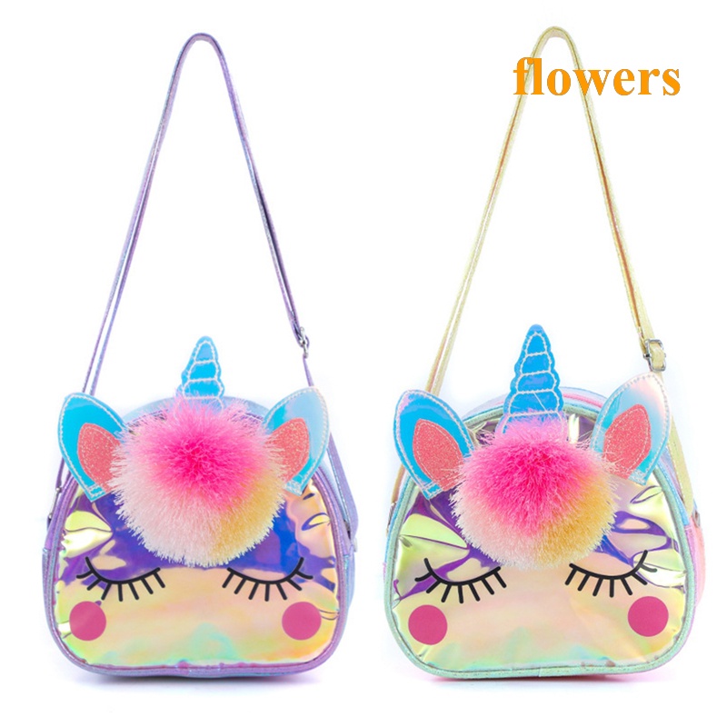 Túi Đeo Chéo Vai Bằng TPU Họa Tiết Kỳ Lân Hoạt Hình Dễ Thương Dành Cho Học Sinh