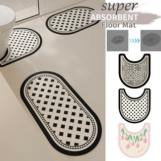 Thảm trải sàn phòng tắm non-slip u-shaped thảm tắm thấm nước quick-drying pad trang trí nội thất