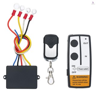Tời điều khiển từ xa không dây dc12v 12v 50ft 2 có đèn báo cho jeep atv suv