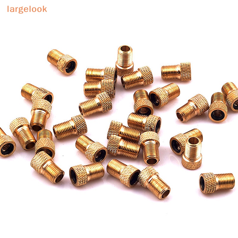 Set 10 Van Chuyển Đổi Bơm Hơi Từ Presta Sang Schrader Bằng Đồng