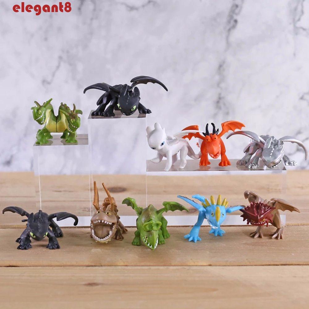 Set 12 Mô Hình Nhân Vật Phim Hoạt Hình Bí Kíp Luyện Rồng