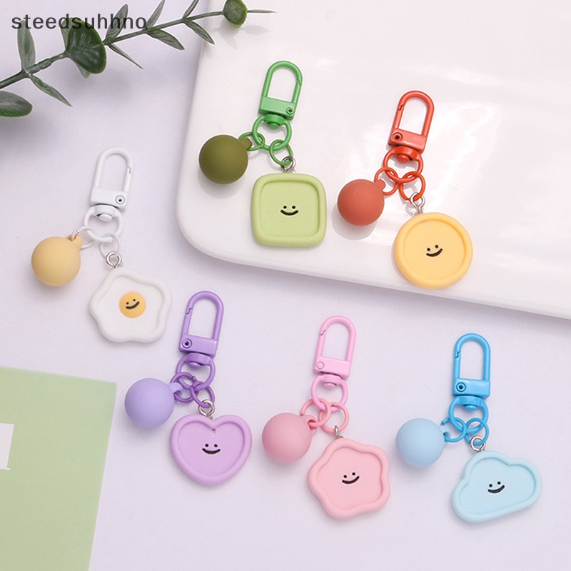 Móc Khóa Mặt Tròn Hình Đám Mây / Trái Tim Hoạt Hình Thời Trang Cho Nữ hhno