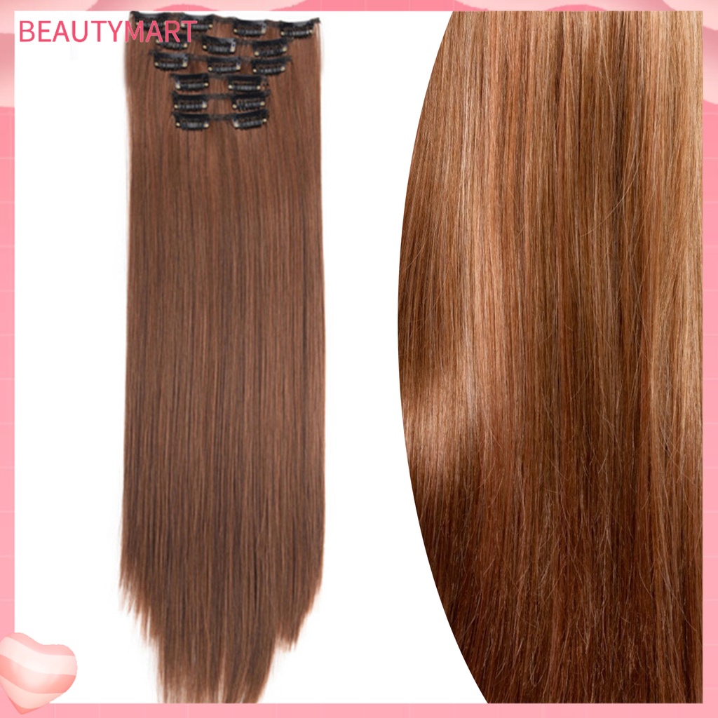 Tóc Giả Thẳng Dài Siêu Mượt Chịu Nhiệt Độ Cao Có Kẹp Tiện Dụng Cho Nữ