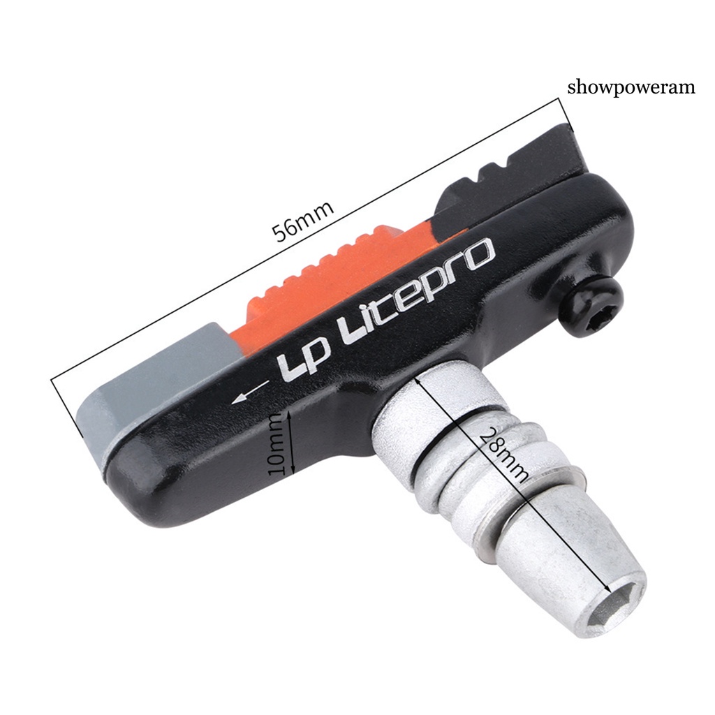 1 Cặp Má Phanh Xe Đạp Hình Chữ V Bằng Cao Su Dày Dặn Giảm Tiếng Ồn Tiện Dụng