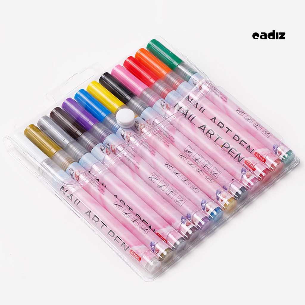 Bút Vẽ Trang Trí Móng Nghệ Thuật Nhanh Khô Chống Rò Rỉ Màu Sắc Đẹp Mắt DIY