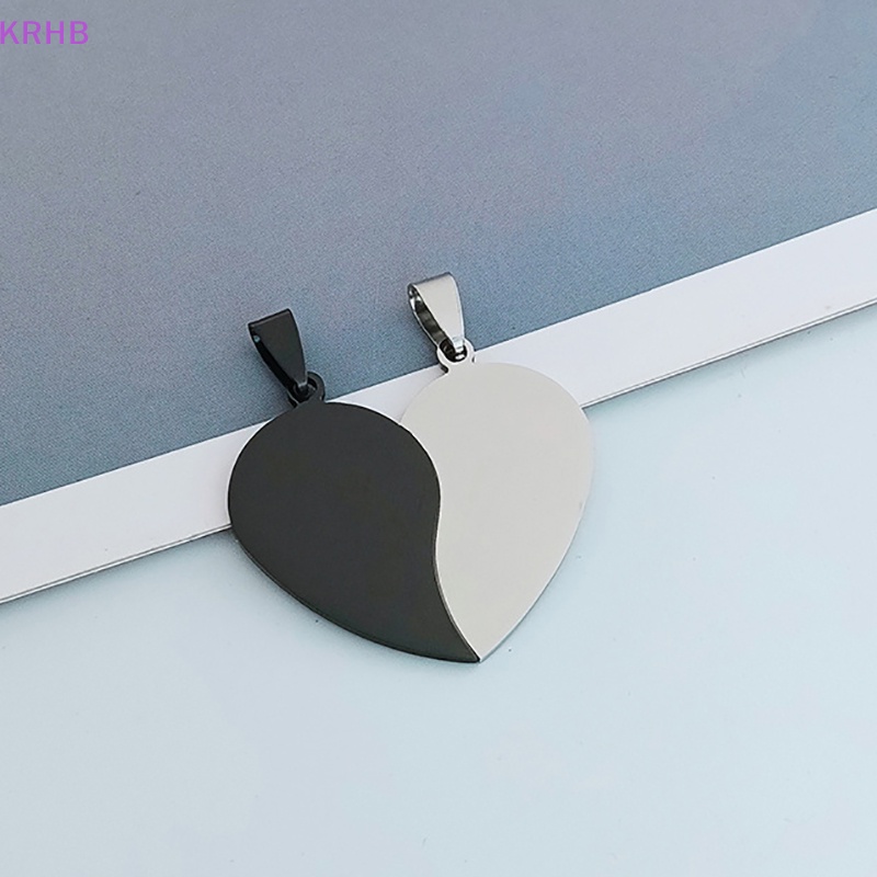 1 Cặp Vòng cổ Inox Mặt Hình Trái Tim Sáng Tạo Thời Trang Cho Cặp Đôi Mới