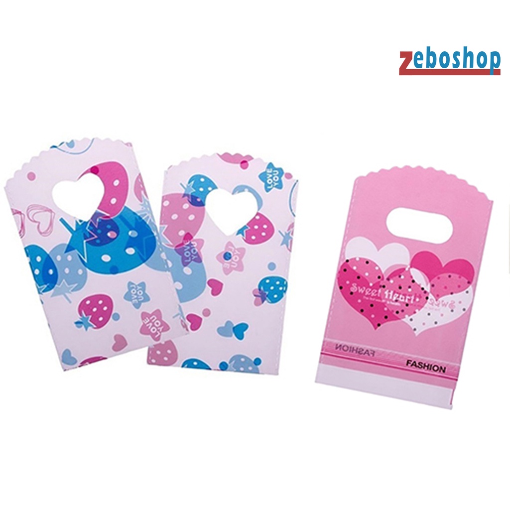 Set 50 Túi Đựng Kẹo Nhỏ Gọn In Họa Tiết Hoạt Hình Nhiều Màu Sắc