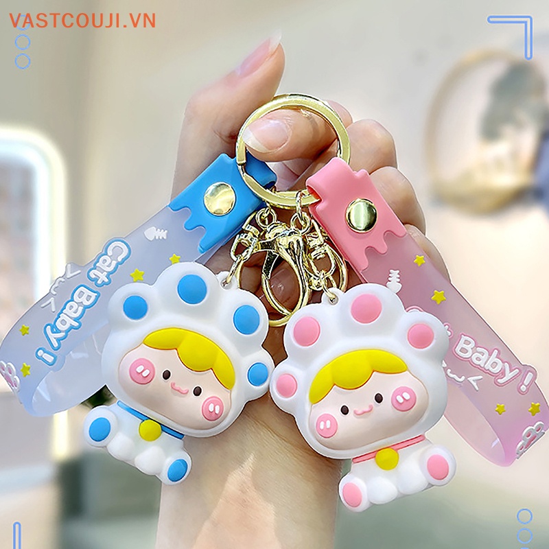 Móc Khóa Hình Mèo VASTJI Dễ Thương