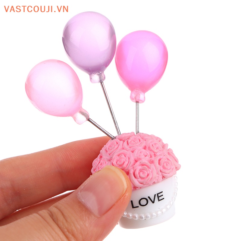 1 Bong Bóng Hoa Hồng Bằng Nhựa Resin Trang Trí Xe Hơi / Nhà Búp Bê