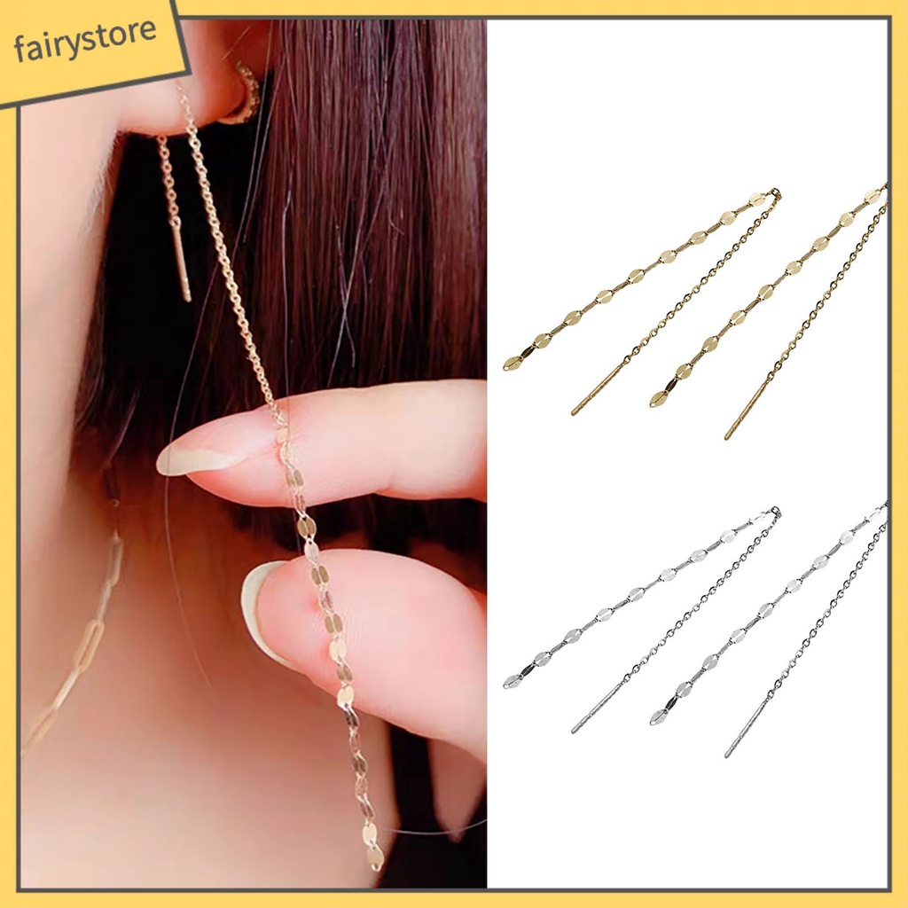 1 Đôi Bông Tai Dáng Dài Thiết Kế Ngọt Ngào Thời Trang Cho Nữ