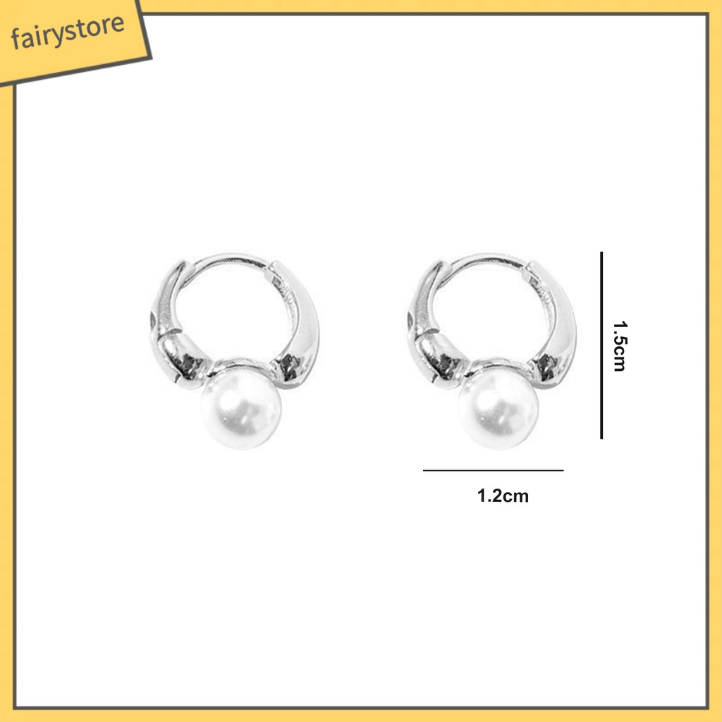 1 Đôi Bông Tai Hình Giọt Nước Đính Ngọc Trai Giả Phong Cách Retro
