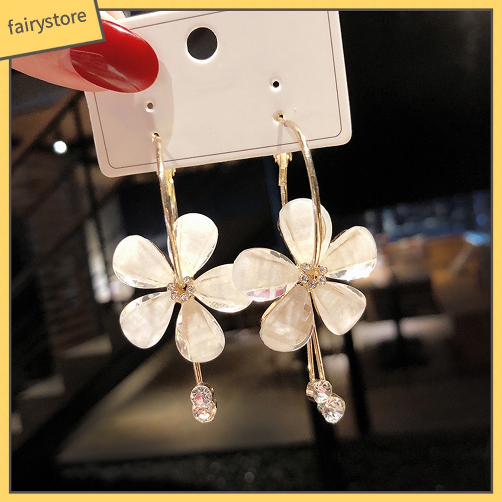 1 Đôi Bông Tai Hình Nơ Đính Ngọc Trai Giả Phong Cách Vintage