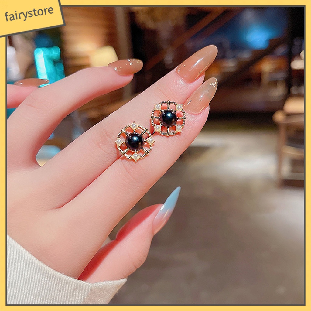 1 Đôi Bông Tai Hình Trái Tim Đính Đá Lấp Lánh Dành Cho Nữ