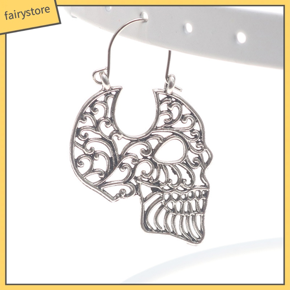 Bông Tai Hình Đầu Lâu Rỗng Thời Trang Halloween