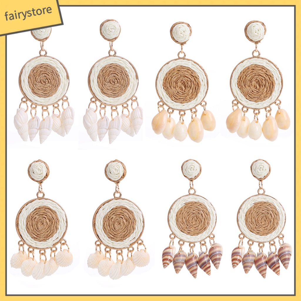 1 Đôi Bông Tai Dạng Treo Đính Hạt Tròn Màu Sắc Ngọt Ngào Chống Dị Ứng Dễ Phối Đồ Thời Trang Đi Biển Cho Nữ