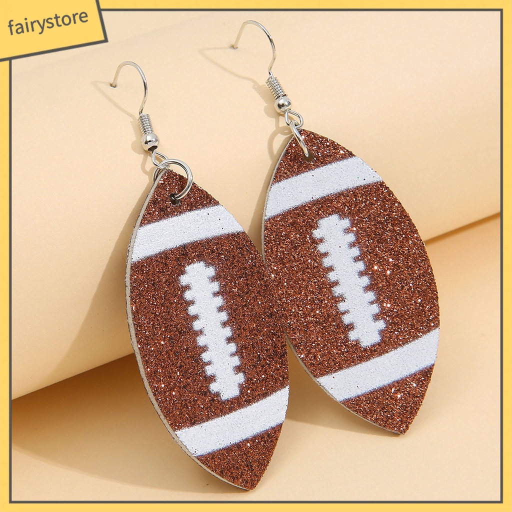 [FRO] Bông Tai Móc Hình Quả Bóng Đá Màu Sắc Tươi Sáng Lấp Lánh Trang Sức Hàng Ngày Cho Nữ