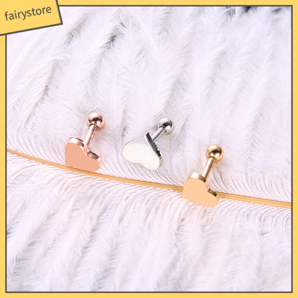 1 Bông Tai Hợp Kim Hình Trái Tim Trang Trí Lễ Hội