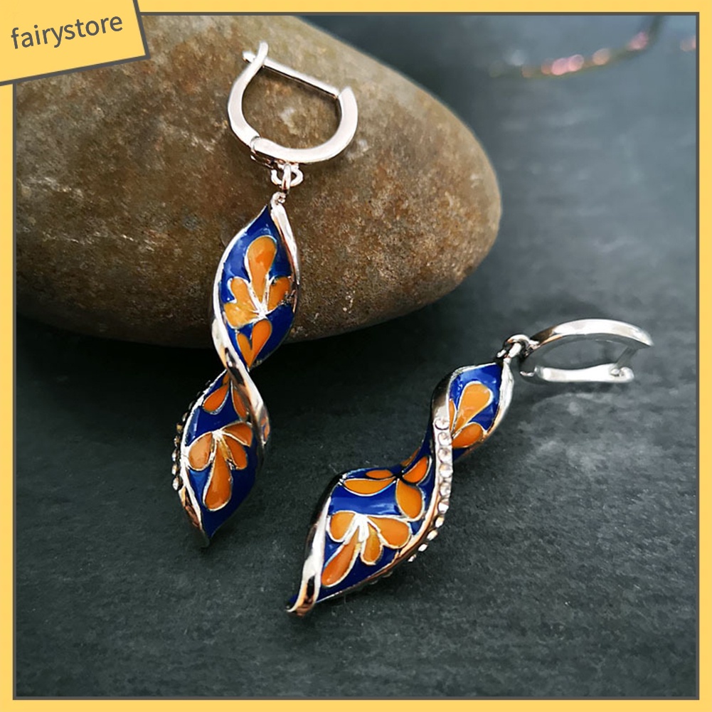 Bông Tai Dạng Xoắn Ốc Đính Đá Thời Trang Dành Cho Nữ