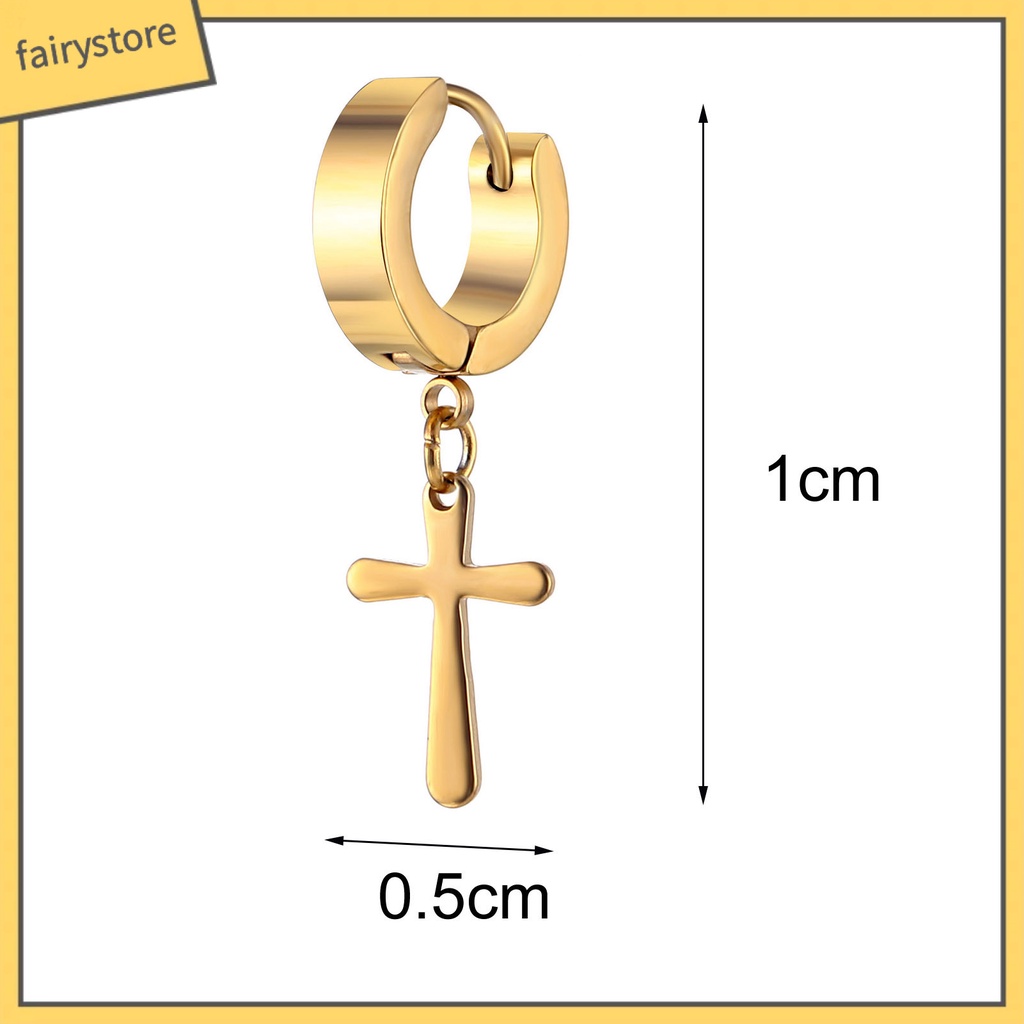 1 Khuyên Tai Vòng Lủng Lẳng Bằng Thép Không Gỉ Đơn Giản Sáng Phong Cách Hàn Quốc Cho Nam Và Nữ Mặc Hàng Ngày