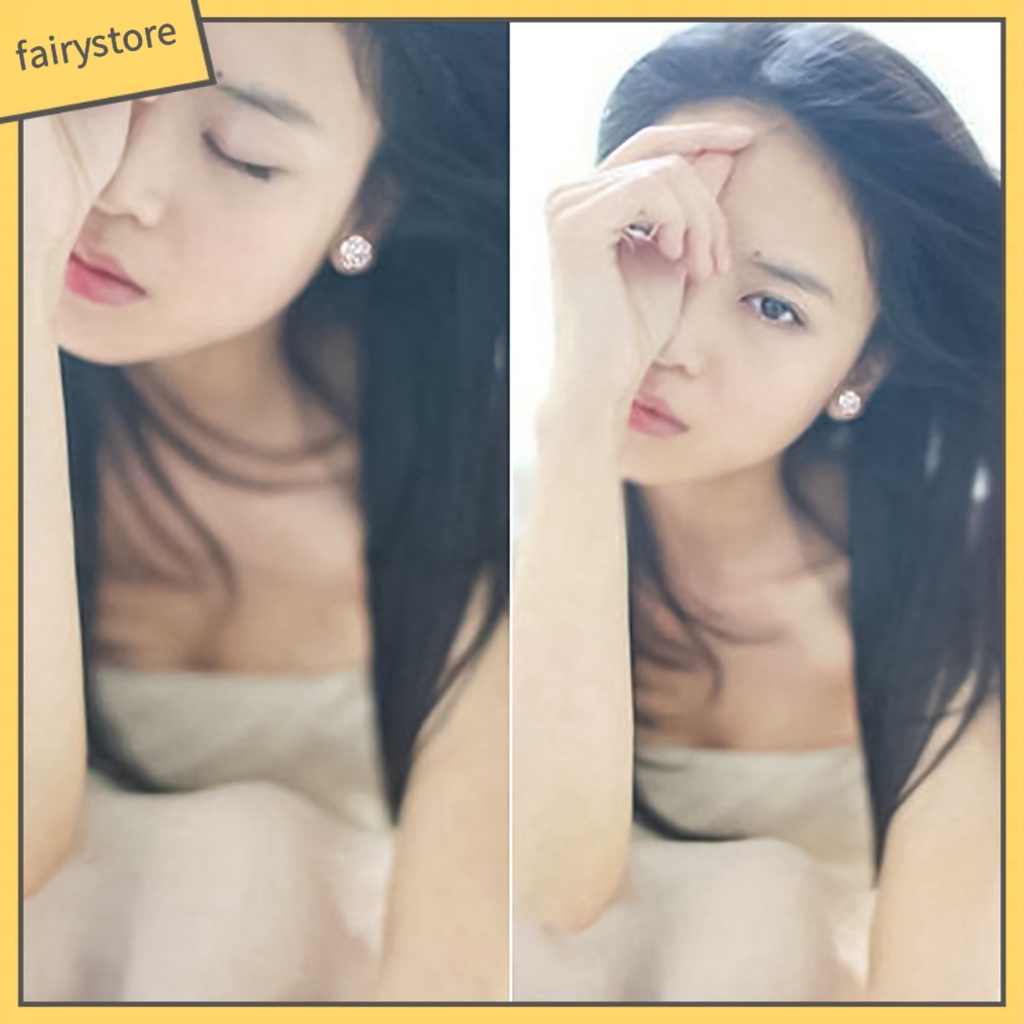 1 Đôi Bông Tai Mạ Bạc Hình Hoa Lãng Mạn Thời Trang Dành Cho Nữ