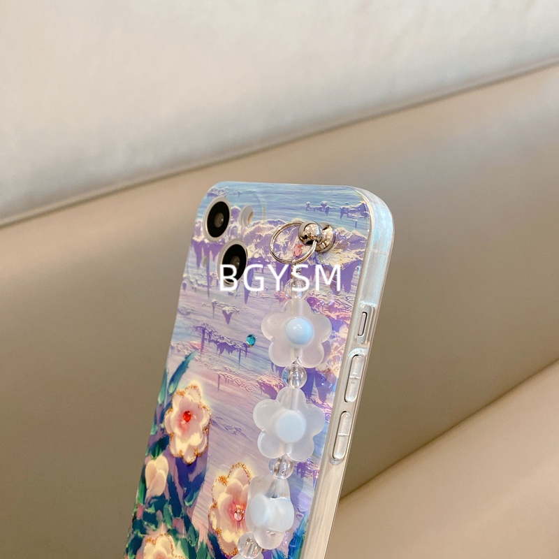 Ốp Điện Thoại Dẻo Màu Pha Lê Sang Trọng Kèm Vòng Đeo Tay Cho OPPO Reno10 Pro Reno 10 Reno10 Pro + 5G Reno10Pro + 2023