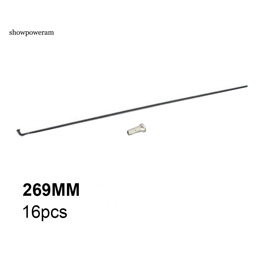 16 Cái Căm Xe Đạp Bằng Thép 251mm-269mm Kèm Nắp Đậy