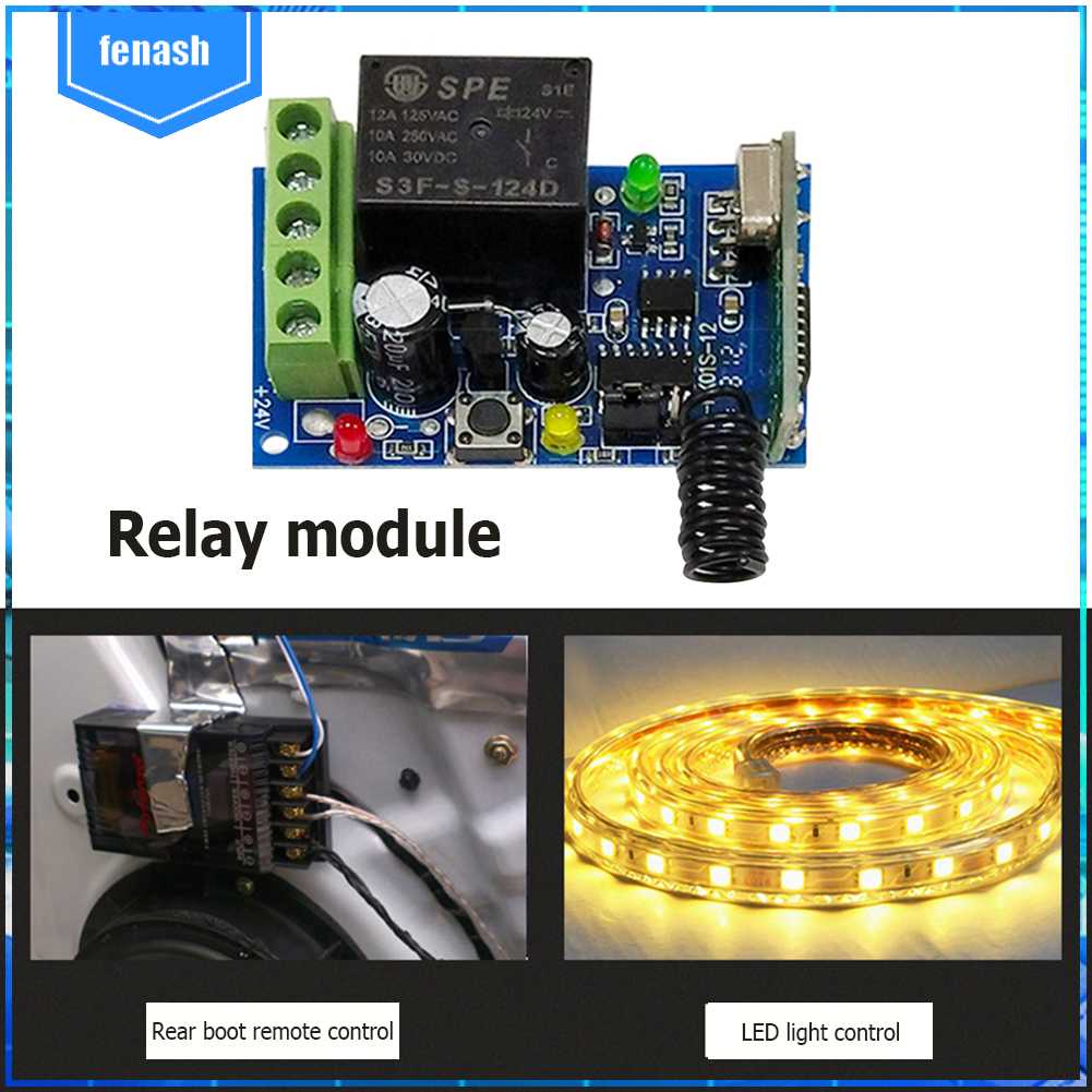 Điều Khiển Từ Xa Không Dây DC 12V 433MHz Cho Cổng Đèn XD#[Tiếng Vnash.vn] 3