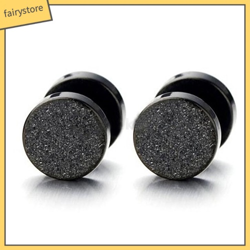 Khuyên Tai Bằng Thép Không Gỉ Màu Đen Thời Trang Unisex