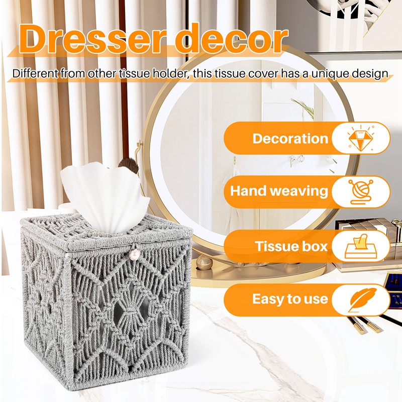 Giá Đỡ Khăn Giấy Hình Vuông Thiết Kế Độc Đáo Trang Trí Nhà Cửa / Văn Phòng