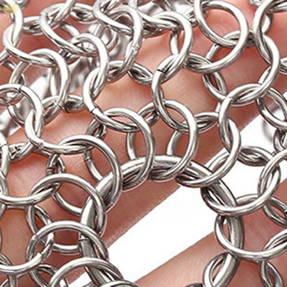 【VARSTR】Efficient and Multi Purpose Stainless Steel Skillet Cleaner Chain Scrubber A Kitchen Essential