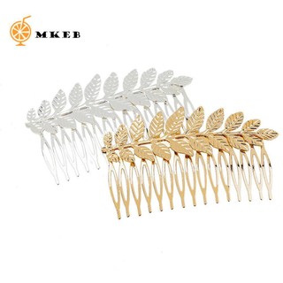 MKEB Cài tóc vương miện họa tiết lá sang trọng cho nữ