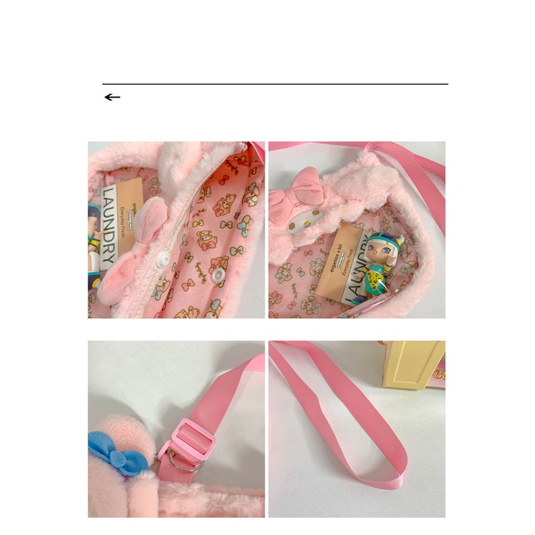 Túi Đeo Chéo Bằng PVC Trong Suốt Họa Tiết Hoạt Hình Phong Cách Nhật Bản