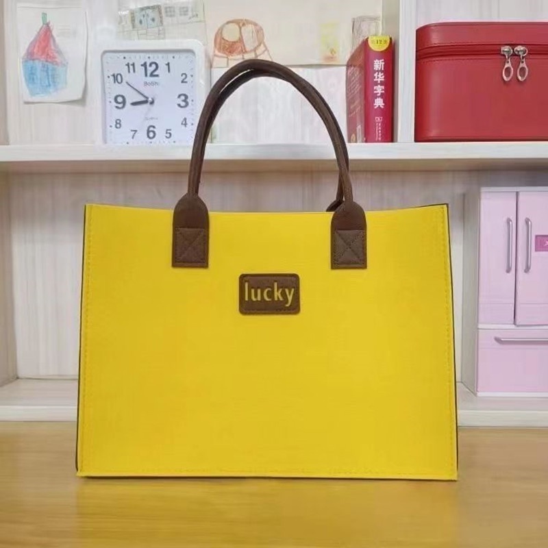 Túi Xách Mua Sắm Vải Nỉ Dày Dặn Kiểu Dáng Dễ Thương Dành Cho Nữ