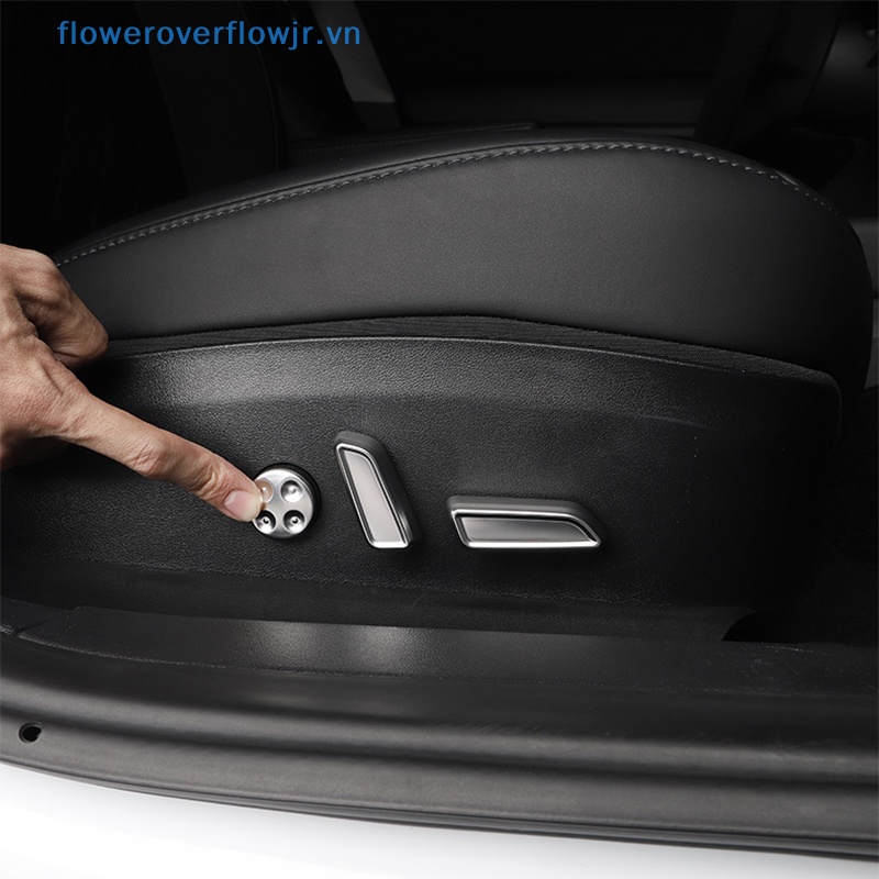 Set 6 Miếng Dán Nút Điều Chỉnh Ghế Ngồi Trang Trí Nội Thất Xe Hơi Tesla Model 3 Y