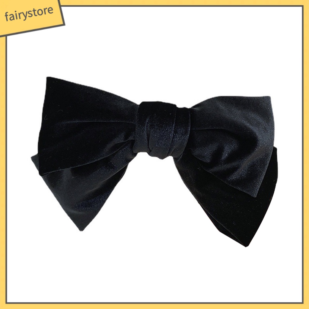 Kẹp Tóc Hình Nơ Ba Chiều Màu Trơn Chống Trượt Lâu Trôi Dành Cho Nữ