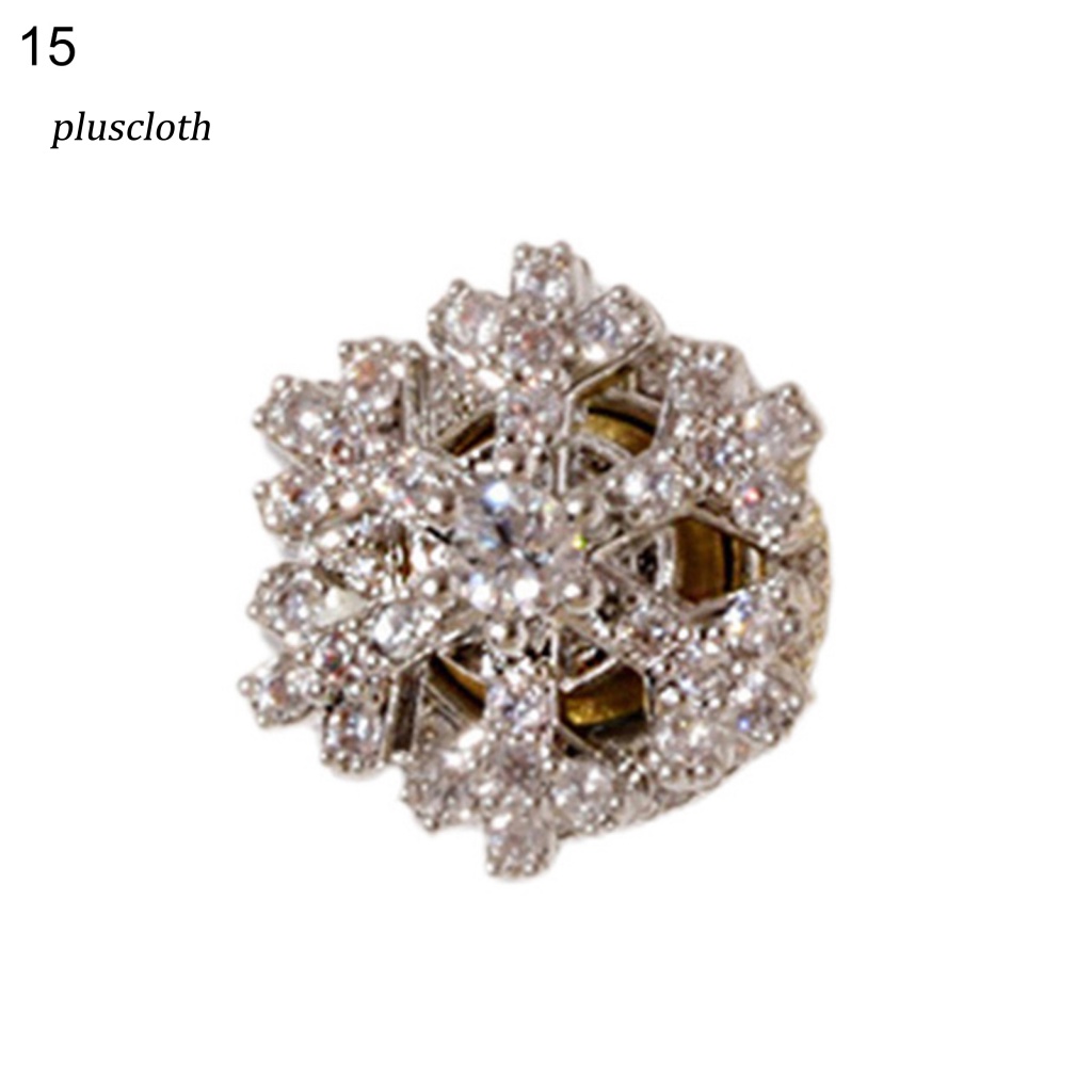 Phụ Kiện Trang Trí Móng Tay Nghệ Thuật Hình Bông Tuyết Đính Đá Zircon 3D Mừng Năm Mới