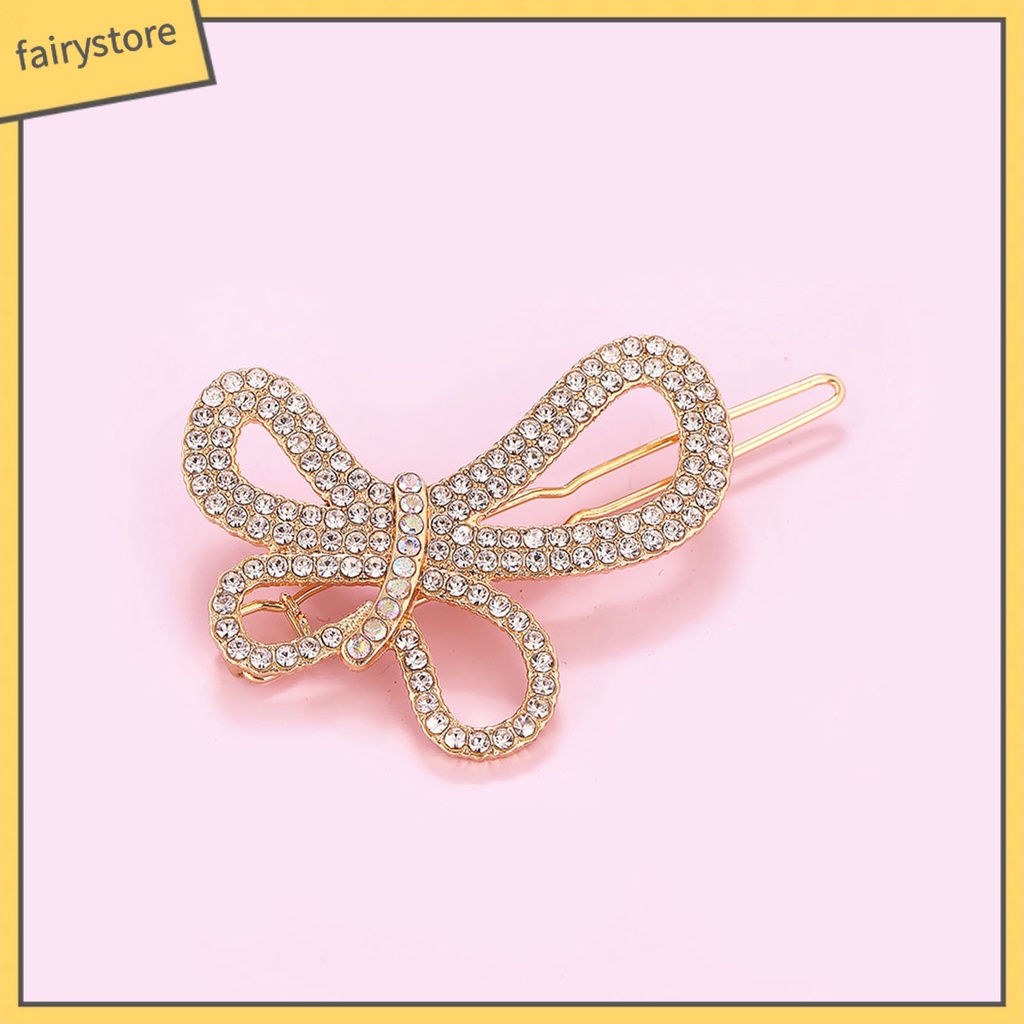 Kẹp Tóc Đính Đá Lấp Lánh Chống Trượt Thiết Kế Tinh Tế