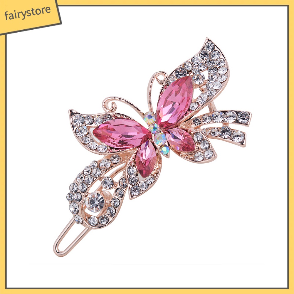 Kẹp Tóc Hình Bướm Đính Đá Thời Trang Cho Nữ