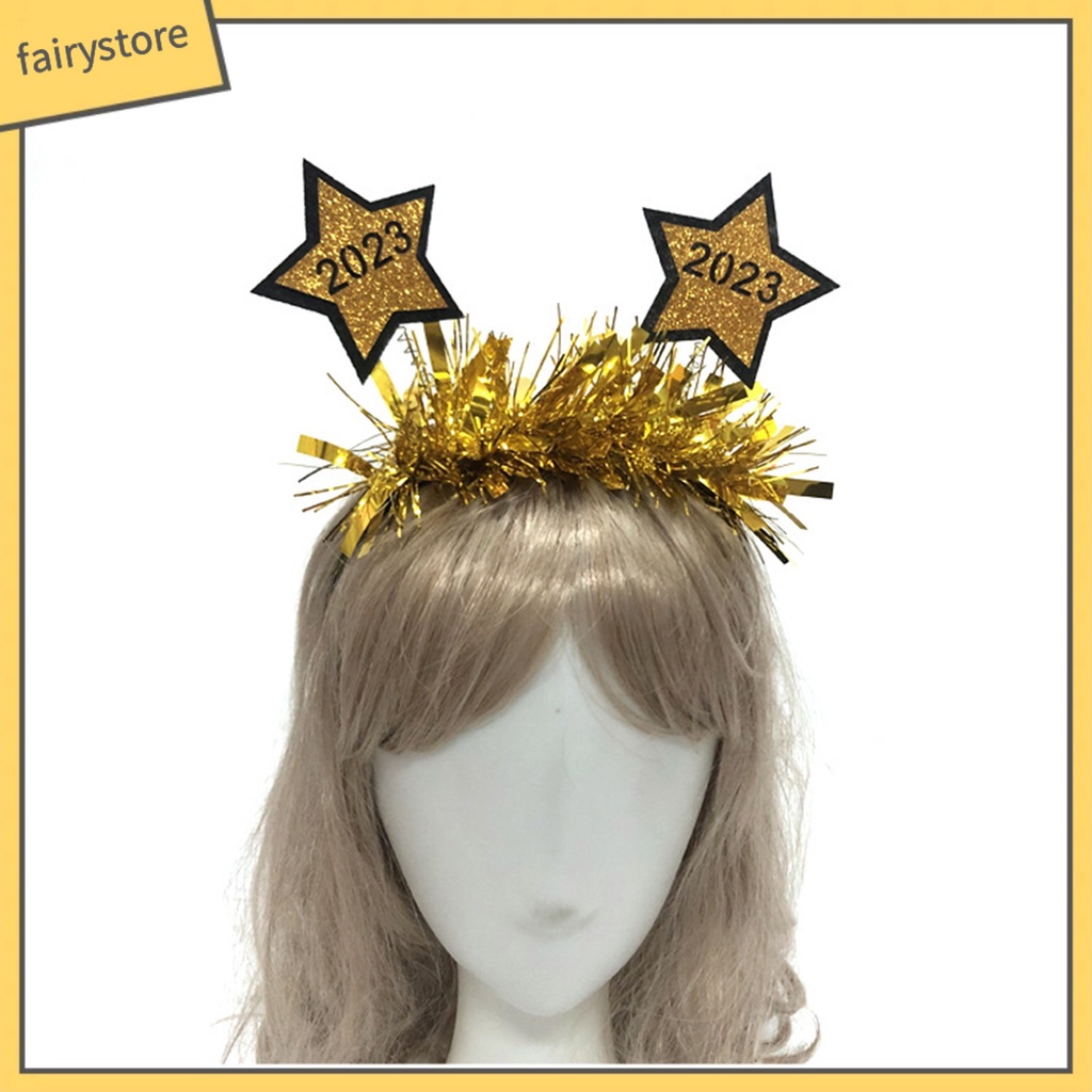 [FRO] Băng Đô Đính Ngôi Sao Lấp Lánh Màu Sắc Tươi Sáng Dễ Phối Đồ Trang Trí Tiệc Mừng Năm Mới Cho Nữ