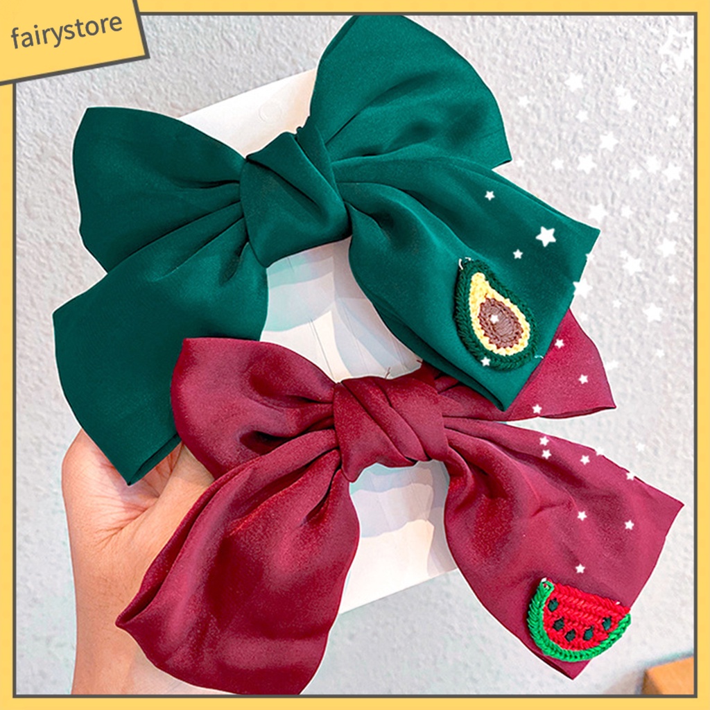 Set 10 Kẹp Tóc Hình Nơ / Trái Cây / Hoa Xinh Xắn Dành Cho Bé Gái