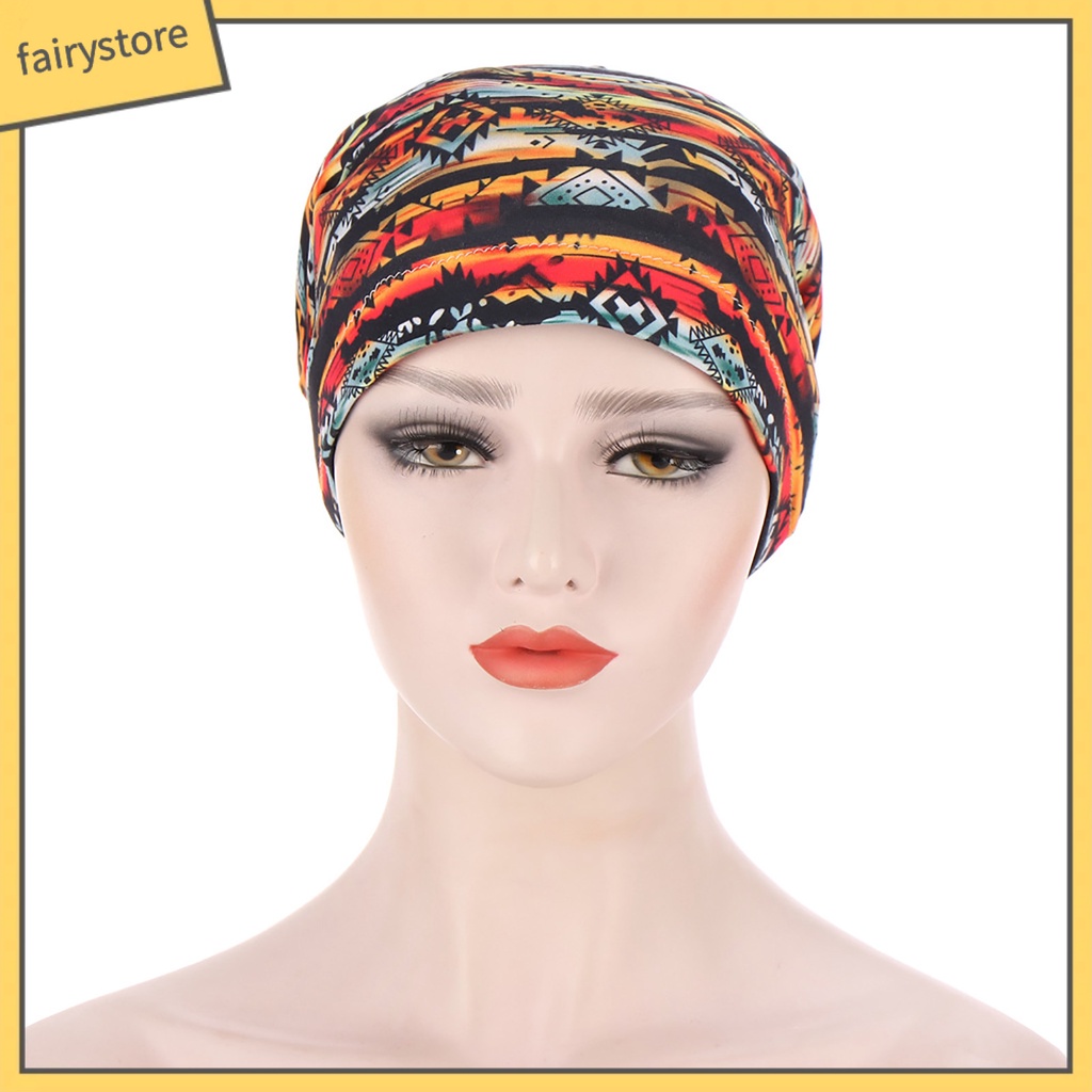 Mũ Trùm Đầu Turban In Họa Tiết Hoa Bướm Thời Trang Cho Nữ
