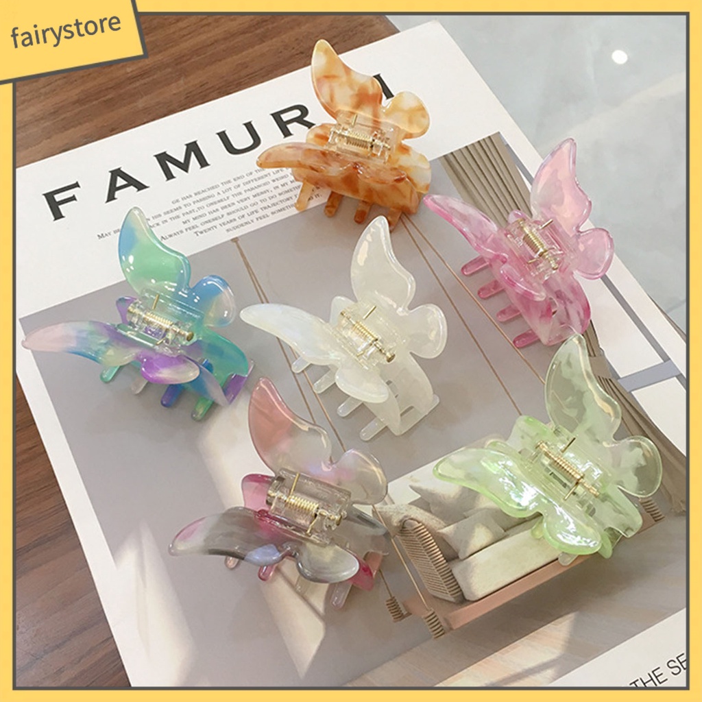 Kẹp Tóc Hình Bướm Màu Sắc Gradient Xinh Xắn