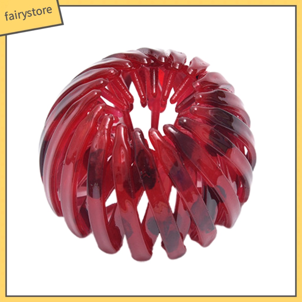 Dây Cột Tóc Co Giãn Họa Tiết Da Báo Phong Cách Retro Cho Nữ