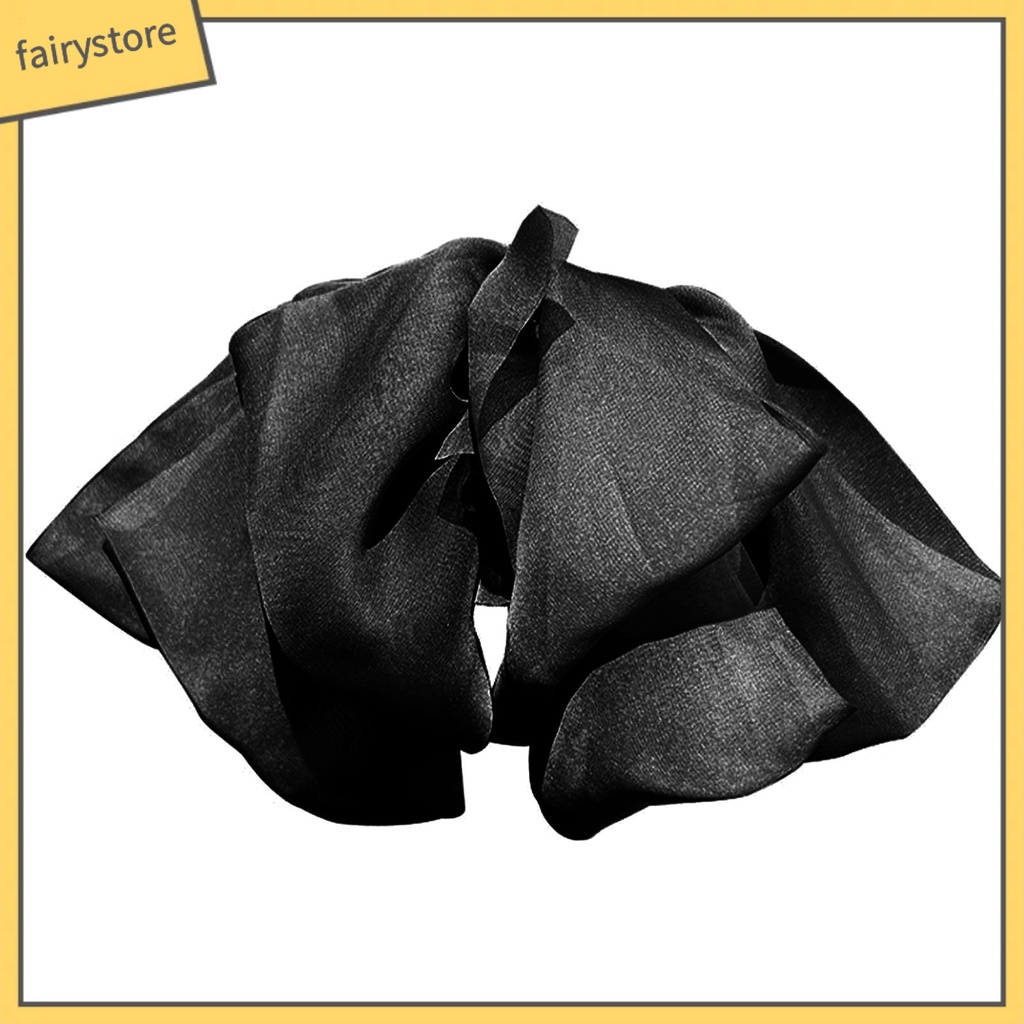 Kẹp Tóc Đính Nơ Lưới Màu Trơn Co Giãn Tốt Chống Trượt Phong Cách Hàn Quốc Cho Nữ