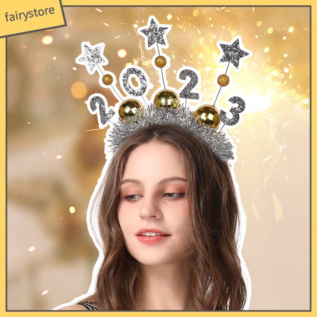 Băng Đô Cài Tóc Co Giãn Chống Trượt Trang Trí Năm Mới